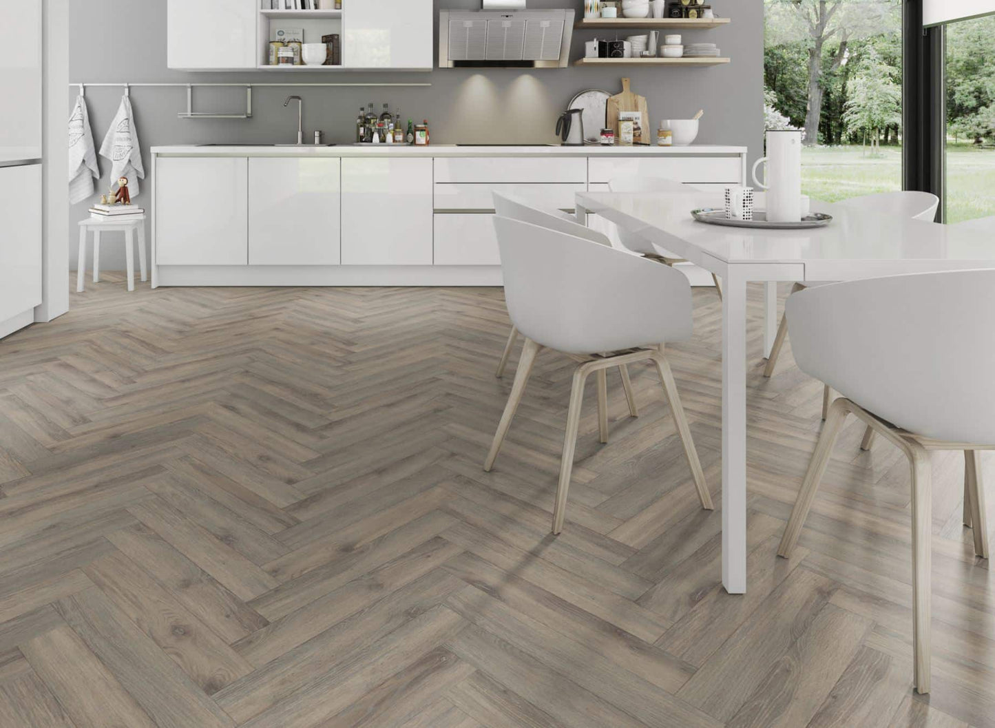 Lignum Fusion Premium Embossed Volcanic Oak Herringbone
