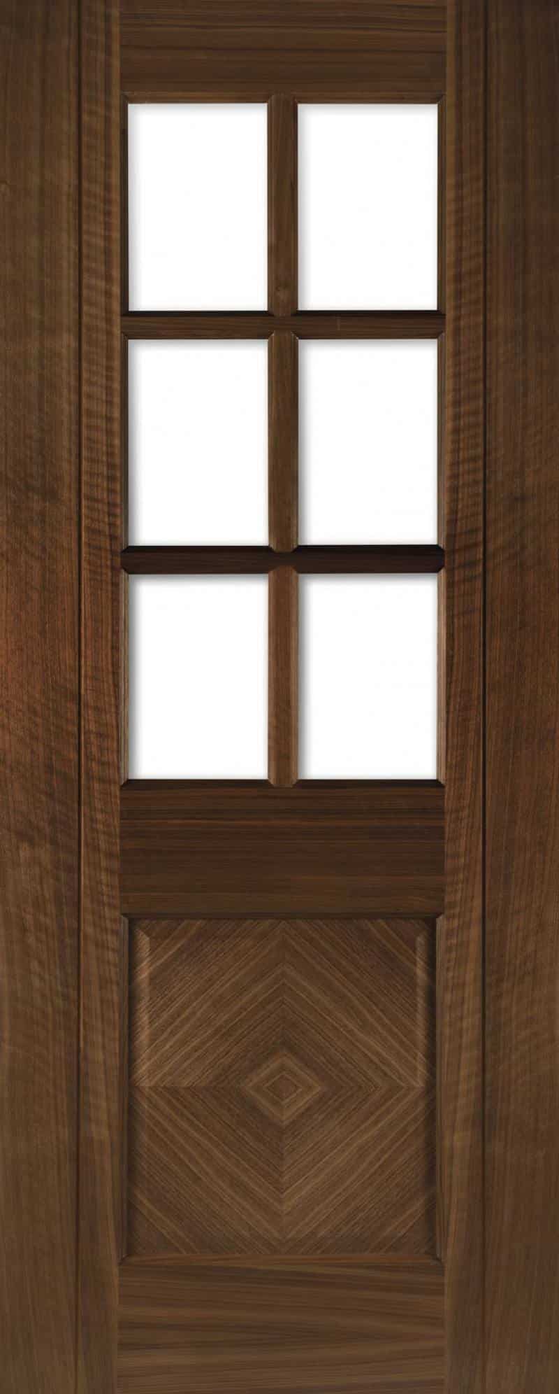 Kensington Glazed Walnut - Prefinished Internal Door