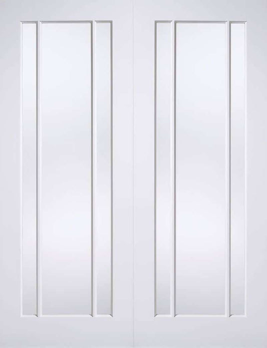 Lincoln Glazed Pairs - Solid Primed Internal Door