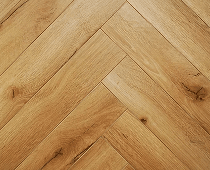 Premium Embossed Oak Robust Natural Herringbone