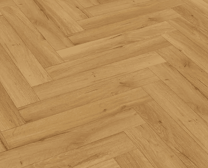 Premium Embossed Oak Robust Natural Herringbone