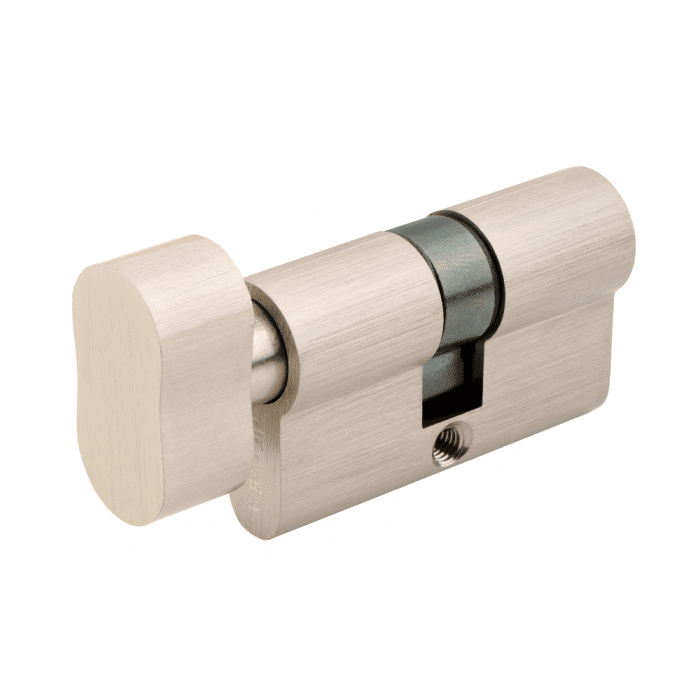 Euro Cylinder Lock Satin Nickel Finish