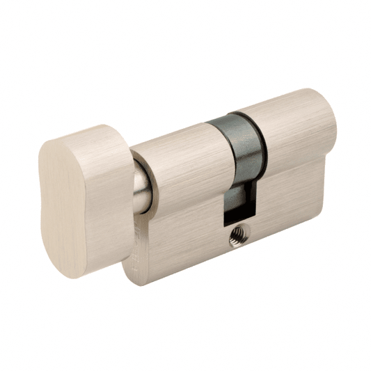 Euro Cylinder Lock Satin Nickel Finish