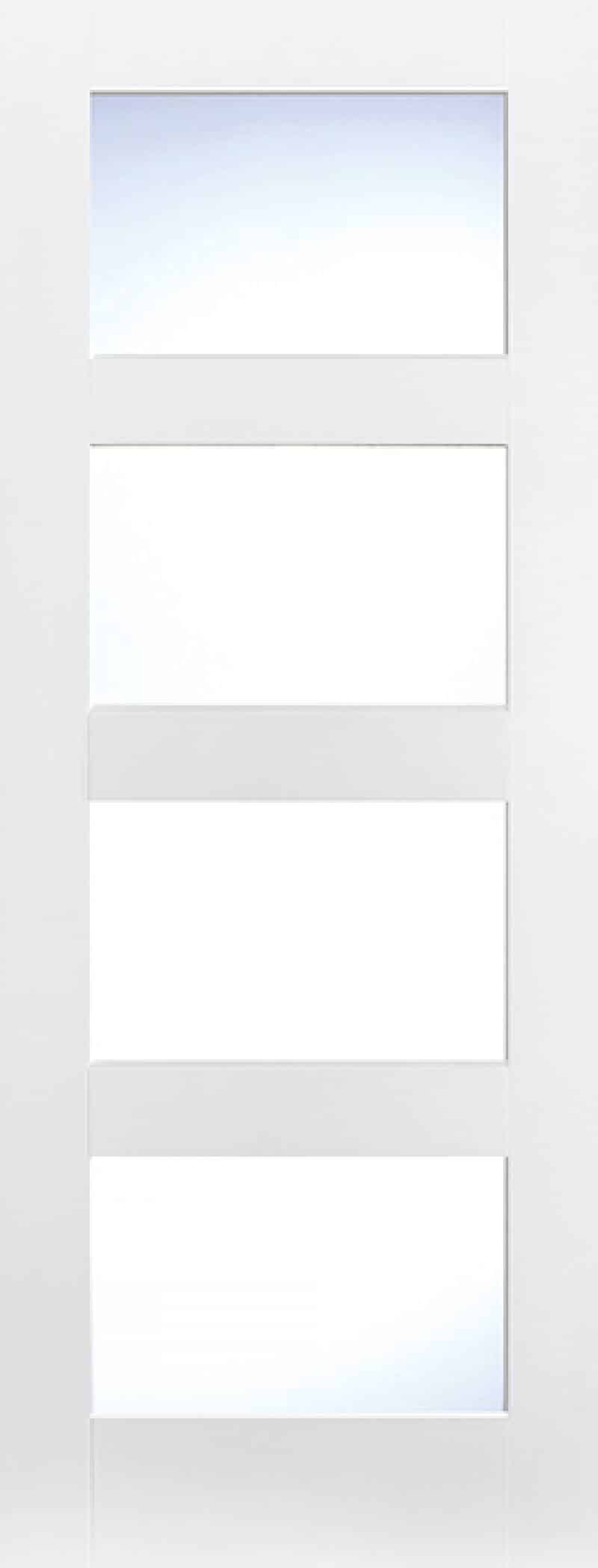Shaker 4 Light Glazed - Solid Primed Internal Door