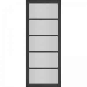 Urban Collection Shoreditch Black Prefinished Clear Glazed Internal Door