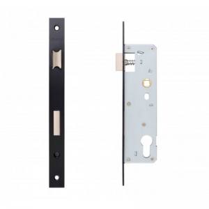 Slim Euro Profile Sash Lock Black Satin