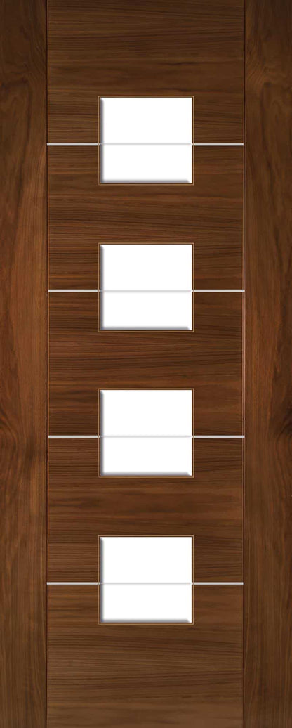 Valencia Walnut Glazed - Prefinished Internal Door