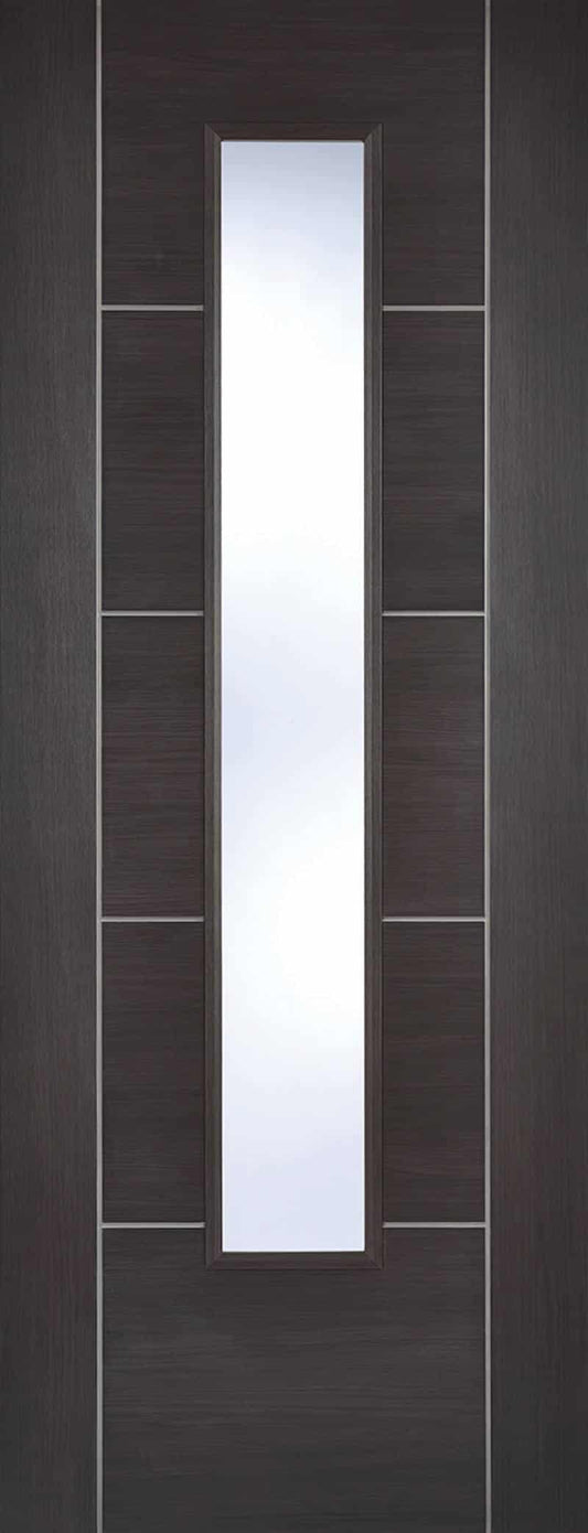 Vancouver Dark Grey Laminate Glazed - Prefinished Internal Door