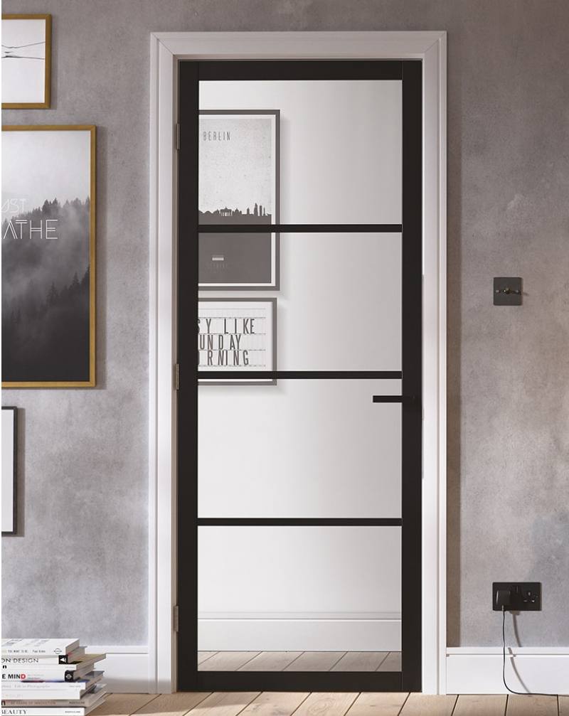 LPD Soho Black Glazed Internal Door Crittal A Wood Idea