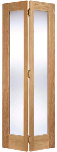 Contemporary Pattern 10 Glazed Bi-fold Oak Internal Door