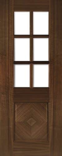Kensington Glazed Walnut - Prefinished Internal Door