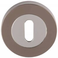 Key Escutcheon (pair) - Black Nickel & Chrome