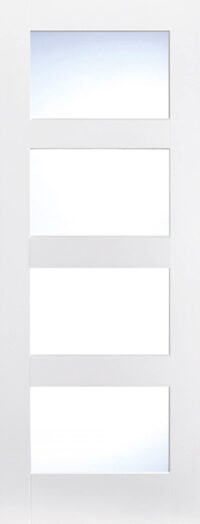 Shaker 4 Light Glazed - Solid Primed Internal Door