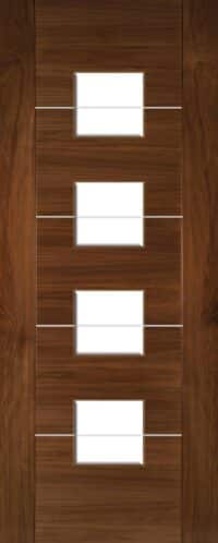Valencia Walnut Glazed - Prefinished Internal Door