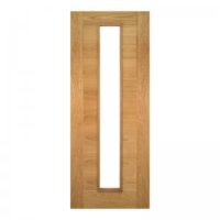 Seville Oak Clear Glazed 1L - Prefinished Internal Door
