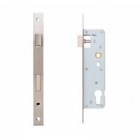 Slim Euro Profile Sash Lock Satin Nickel
