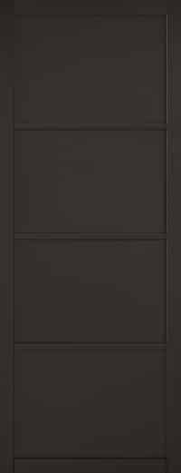 Black 4 panel modern industrial style internal door