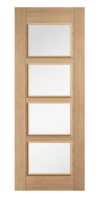 Carini 4L Clear Glazed Oak Door