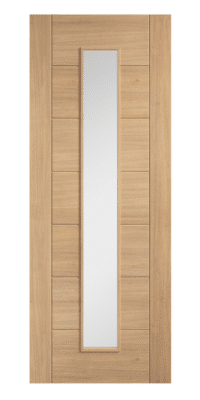 Carini Oak Prefinished Clear Glazed Long Light