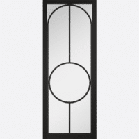 Bowery Black Clear Glazed Prefinished Internal Door