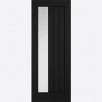 Mexicano Black Offset Clear Glazed Prefinished Internal Door