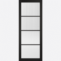Soho Black Reeded Glazed Prefinished Internal Door