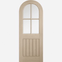 Mexicano Blonde Oak Arched Clear Glazed Prefinished Door