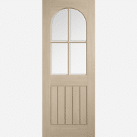 Mexicano Blonde Oak Arched Square Top Glazed Prefinished Door
