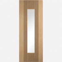 Sydney Oak Clear Glazed Prefinished Internal Door