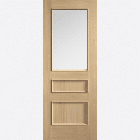 Toledo Oak Clear Glazed Prefinished Internal Door