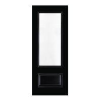 Sandringham Black Bevelled Glazed Prefinished Door