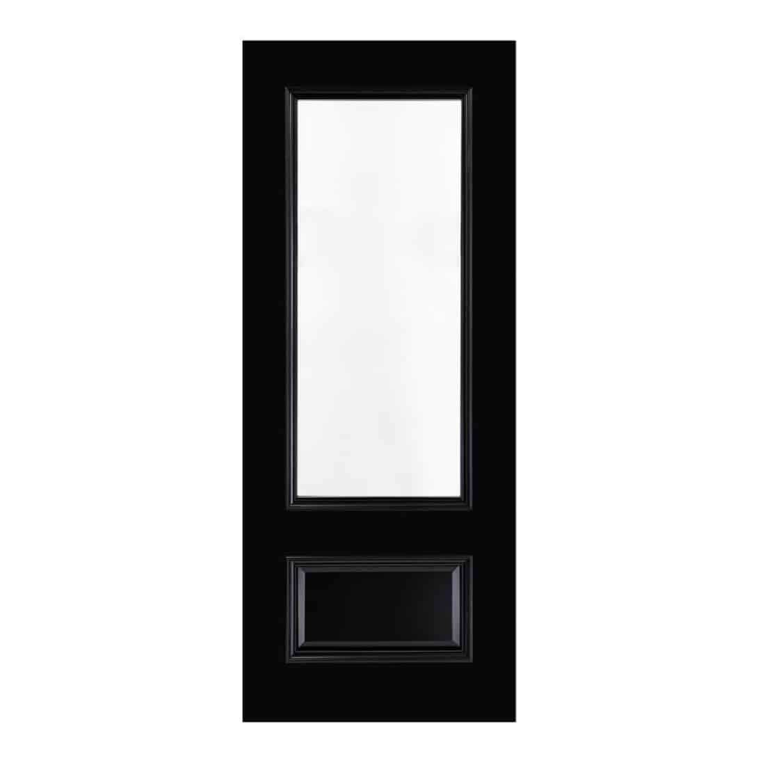 Sandringham Black Bevelled Glazed Prefinished Door
