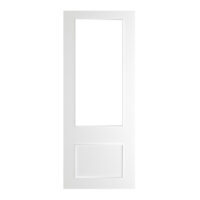 Sandringham White Primed Bevelled Clear Glazed Door