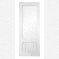 Mexicano Three Quarter Clear Glazed White Primed Internal Door