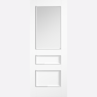 Toledo Clear Glazed White Primed Internal Door