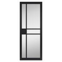 City Black Clear Glass Internal Door