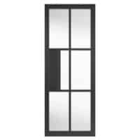 Civic Black Clear Glass Internal Door