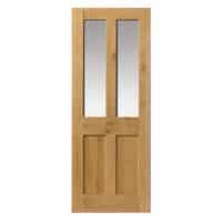 Rustic Oak 4 Panel Glazed – Prefinished Internal Door