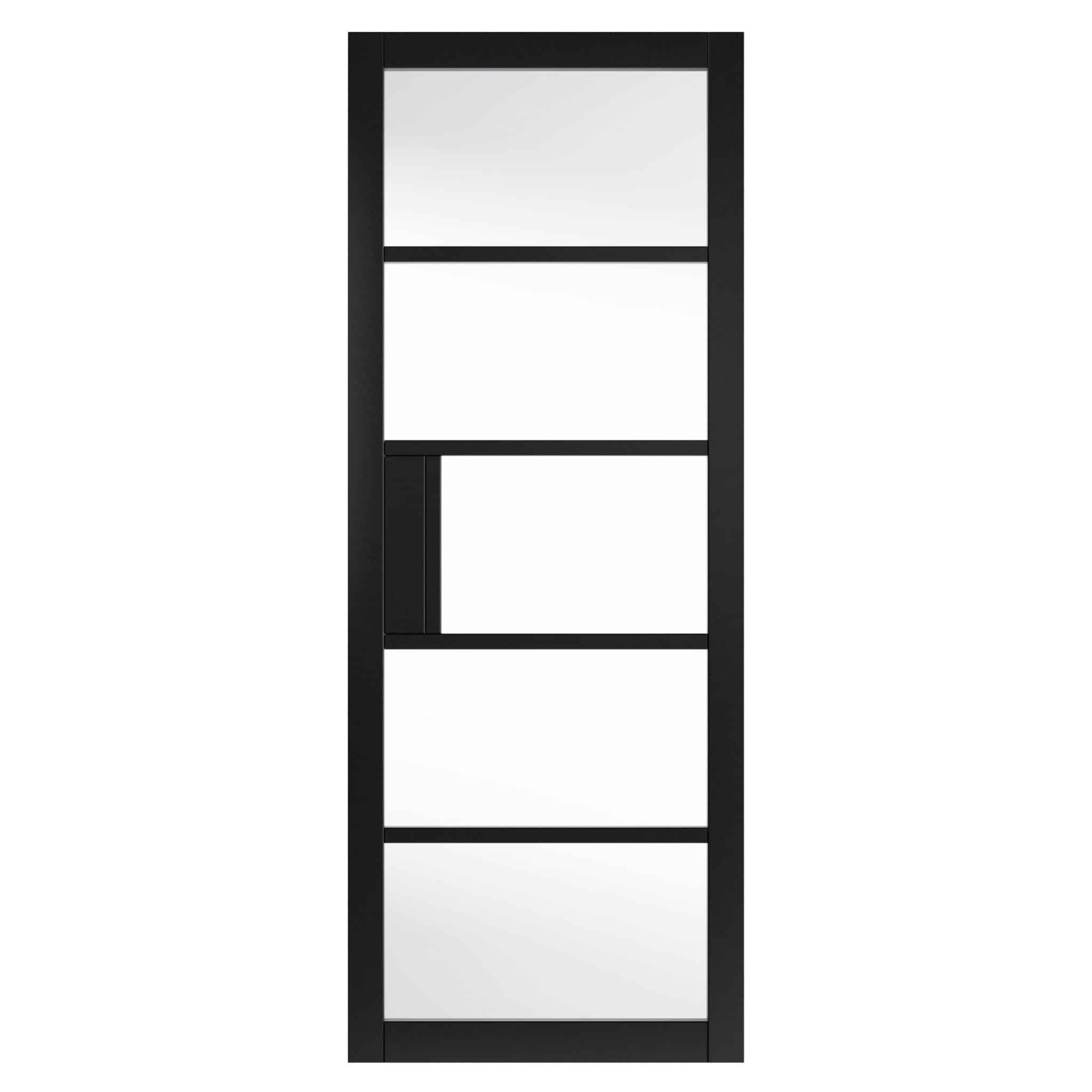 Metro Black Clear Glass Internal Door