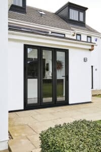 Aluvu Black Prefinished External Bi-Fold Doors With Trickle Vents