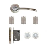Hera Bathroom Kit Satin Nickel Chrome Finish