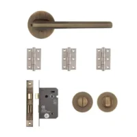 Ithaca Bathroom Kit Matt Antique Brass