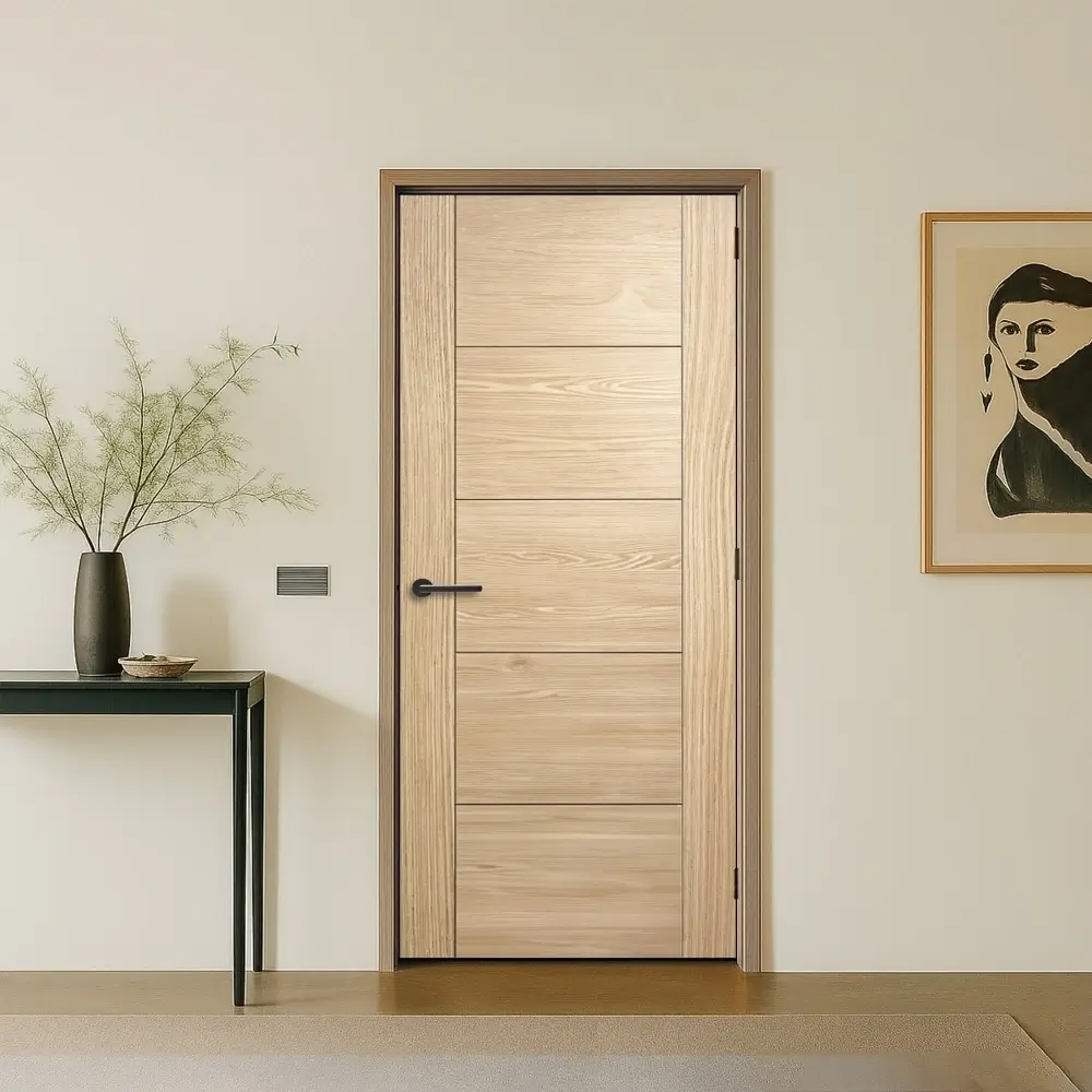 Horizontal 5P V Groove Oak Door
