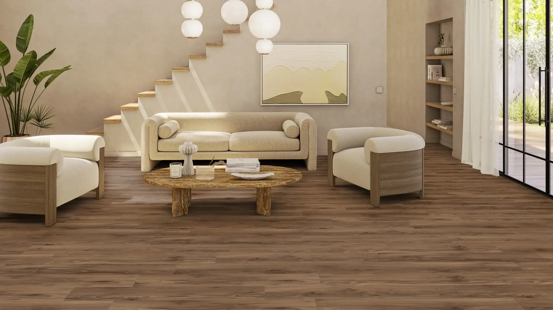 Tarkett Glue-Down LVT American Walnut Marron