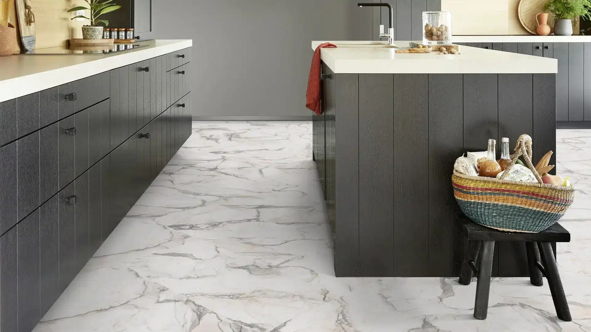 Tarkett Glue-Down LVT Carrara Grande White