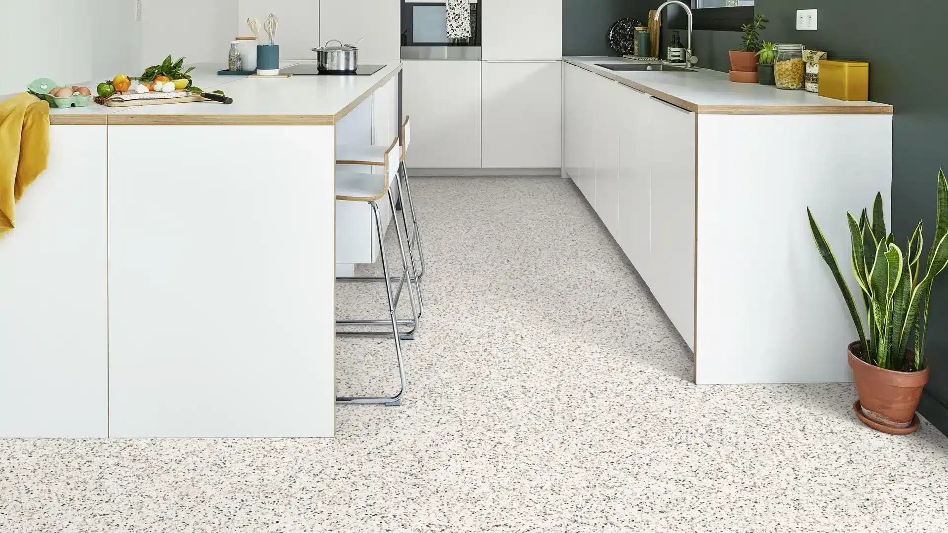 Tarkett Glue-Down LVT Terrazzo Classical Nero