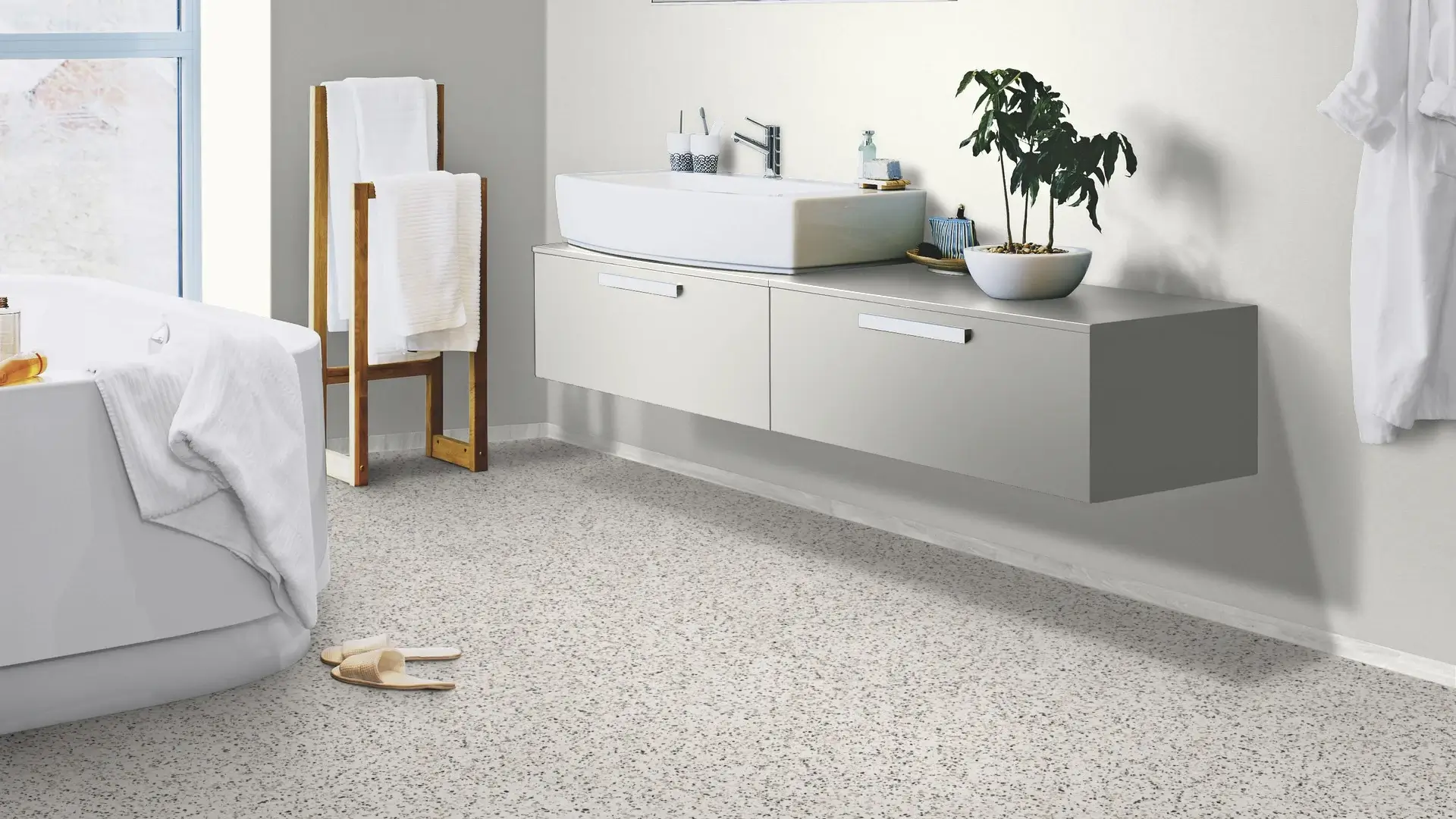 Tarkett Glue-Down LVT Terrazzo Classical Nero