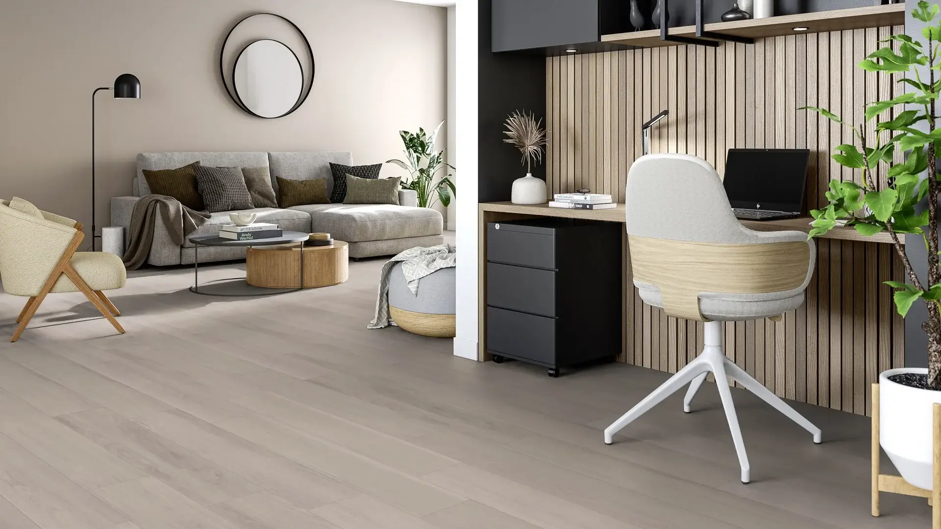 Tarkett Glue-Down LVT Variant Oak Light Grey