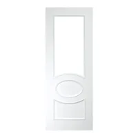 Clarendon White Primed Bevelled Glazed Internal Door