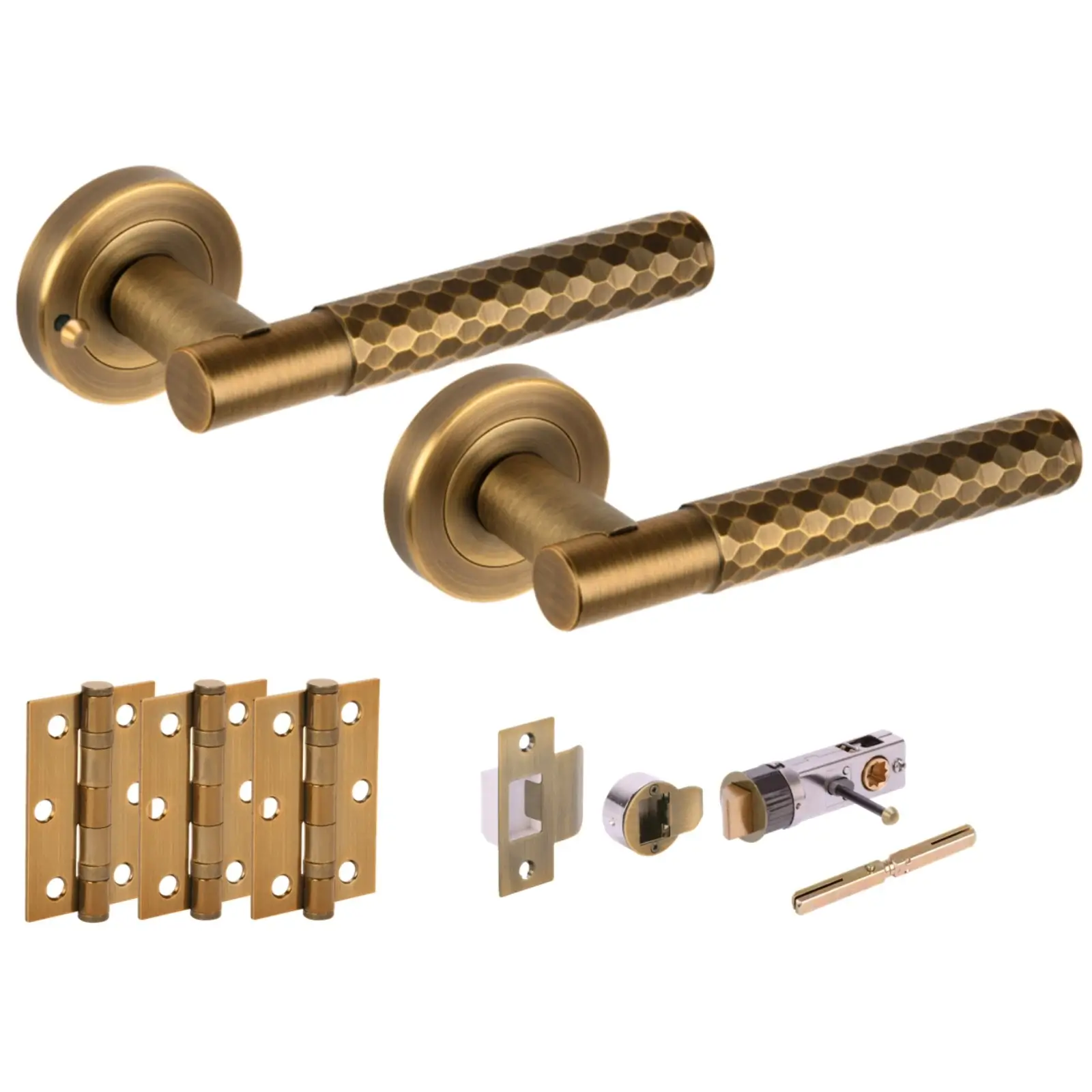 Roca Matt Bronze Bullet Latch Privacy Hardware Pack